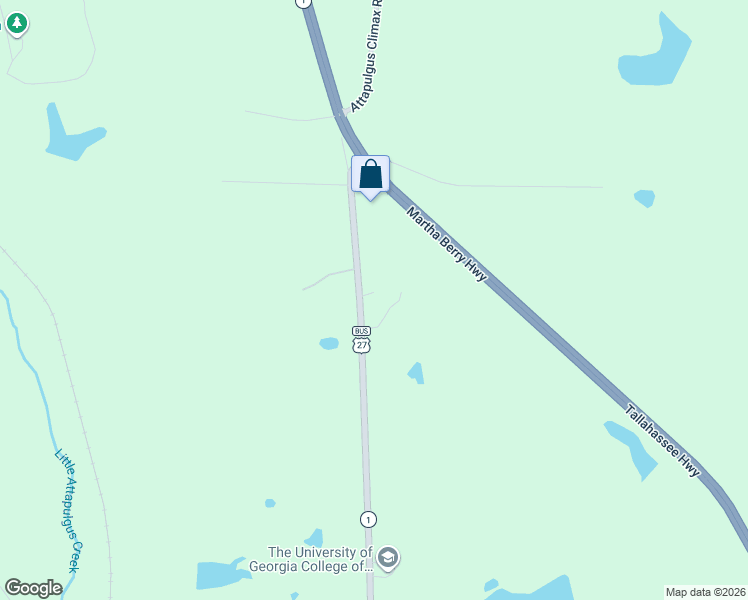 map of restaurants, bars, coffee shops, grocery stores, and more near 394 North Griffin Avenue in Attapulgus