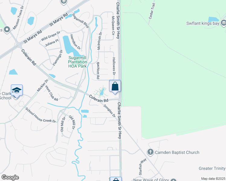 map of restaurants, bars, coffee shops, grocery stores, and more near 11921 Colerain Road in St. Marys