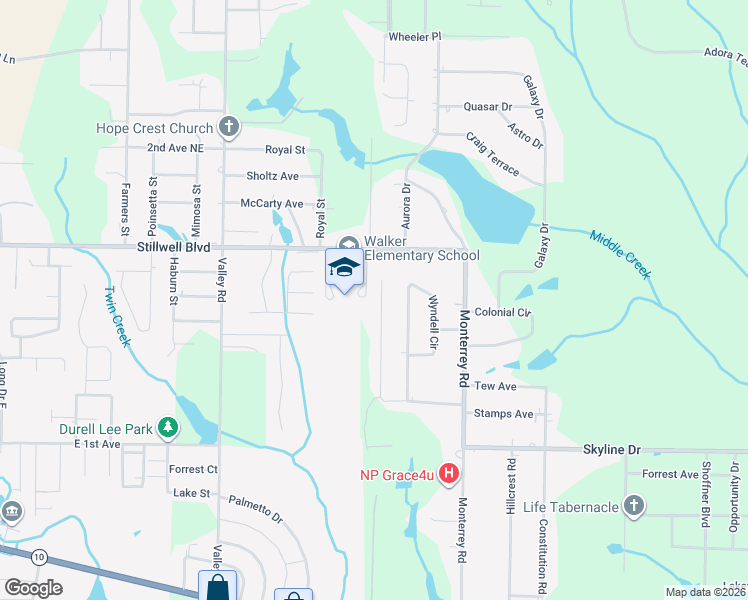 map of restaurants, bars, coffee shops, grocery stores, and more near 5456 Jenee Court in Crestview