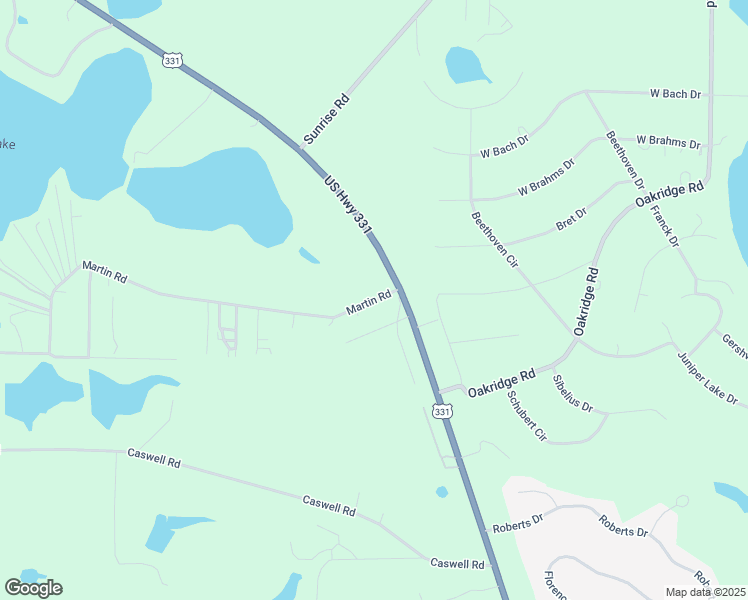 map of restaurants, bars, coffee shops, grocery stores, and more near 0 Martin Road in DeFuniak Springs