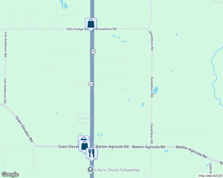 map of restaurants, bars, coffee shops, grocery stores, and more near 101-199 Hill Road in Lucedale