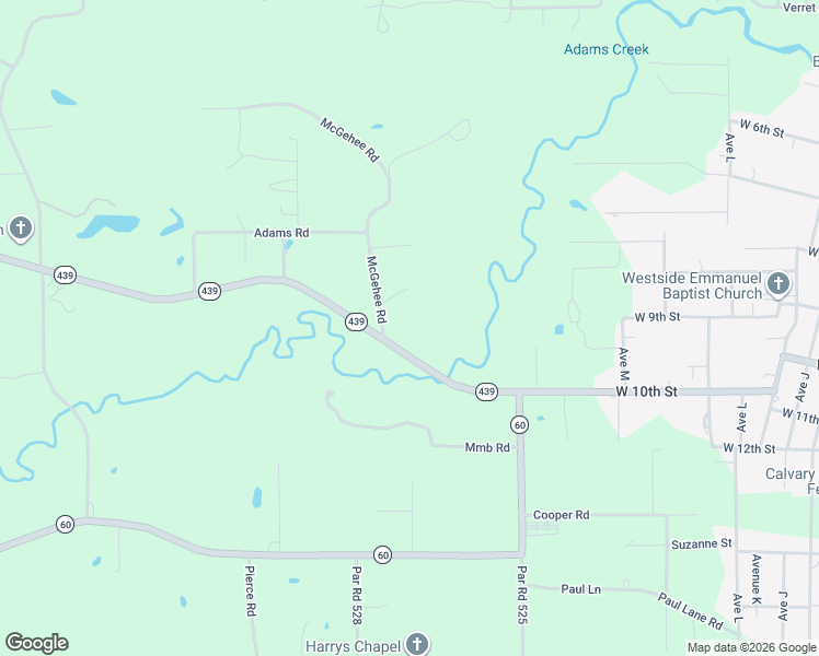 map of restaurants, bars, coffee shops, grocery stores, and more near 17282 Par Road 524 in Bogalusa