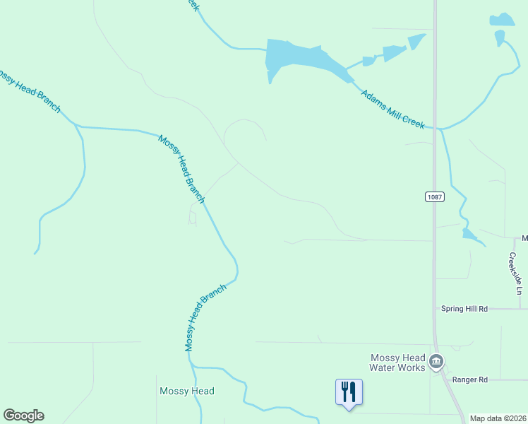 map of restaurants, bars, coffee shops, grocery stores, and more near 595 7 Oaks Road in DeFuniak Springs