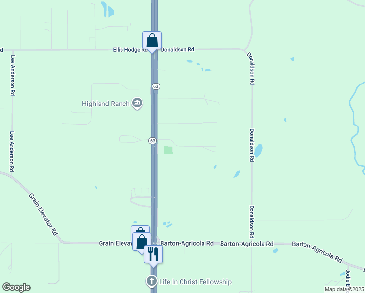 map of restaurants, bars, coffee shops, grocery stores, and more near Hill Road in George County