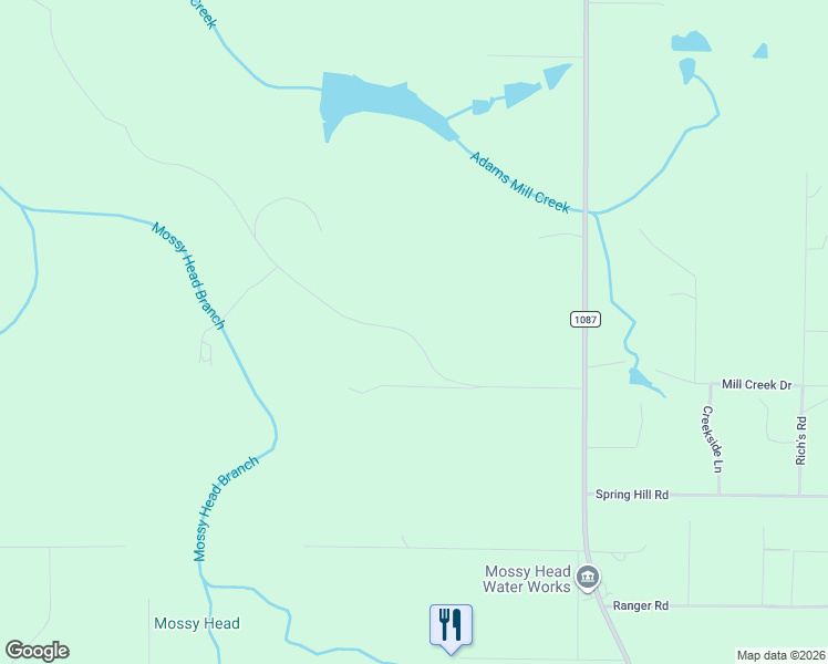 map of restaurants, bars, coffee shops, grocery stores, and more near 487 7 Oaks Road in DeFuniak Springs