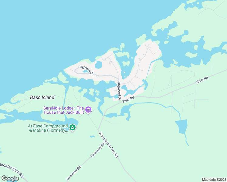 map of restaurants, bars, coffee shops, grocery stores, and more near 120 Gator Point in Bainbridge