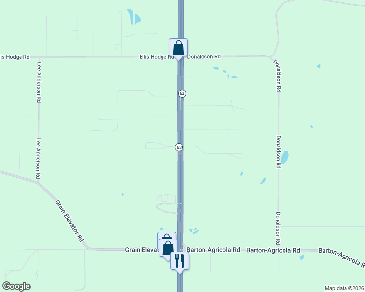 map of restaurants, bars, coffee shops, grocery stores, and more near 101 Hill Road in Lucedale