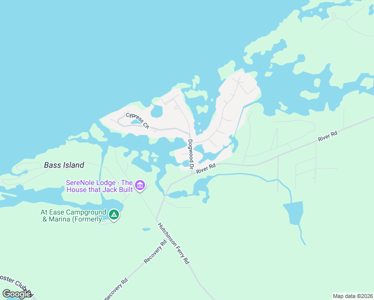 map of restaurants, bars, coffee shops, grocery stores, and more near 120 Gator Point in Bainbridge