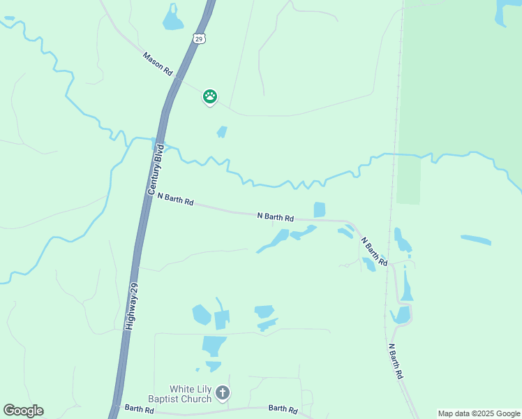 map of restaurants, bars, coffee shops, grocery stores, and more near 9940 North Barth Road in Molino