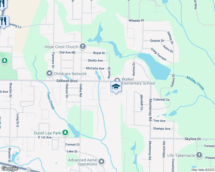 map of restaurants, bars, coffee shops, grocery stores, and more near 516 Grand Ridge Drive in Crestview