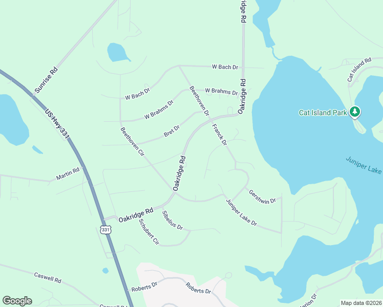 map of restaurants, bars, coffee shops, grocery stores, and more near 618 Oakridge Road in DeFuniak Springs