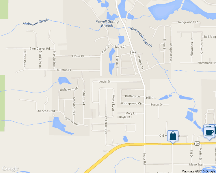 map of restaurants, bars, coffee shops, grocery stores, and more near 5252 Moore Loop in Crestview