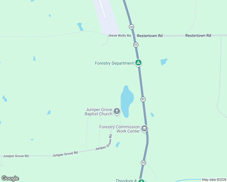 map of restaurants, bars, coffee shops, grocery stores, and more near 50 Governor Circle in Poplarville