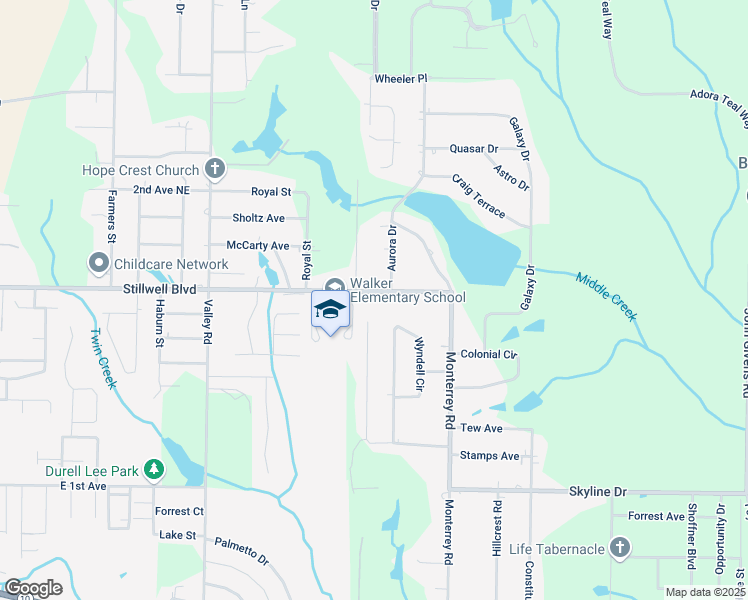 map of restaurants, bars, coffee shops, grocery stores, and more near 3002 Stillwell Boulevard in Crestview