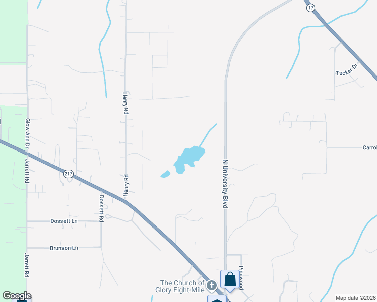 map of restaurants, bars, coffee shops, grocery stores, and more near 5123 University Boulevard in Prichard