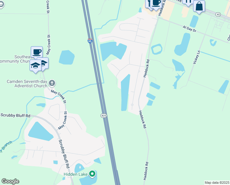 map of restaurants, bars, coffee shops, grocery stores, and more near 121 Ashton Lane in Kingsland