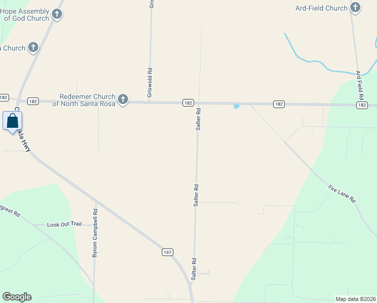 map of restaurants, bars, coffee shops, grocery stores, and more near 9287 Salter Road in Jay