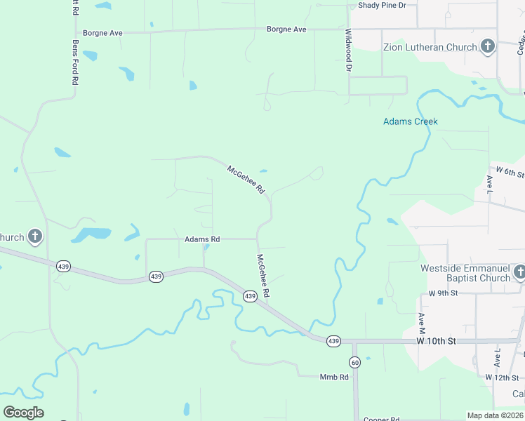 map of restaurants, bars, coffee shops, grocery stores, and more near 17448 McGehee Road in Bogalusa