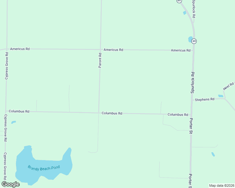 map of restaurants, bars, coffee shops, grocery stores, and more near 6788 Columbus Road in Grand Ridge