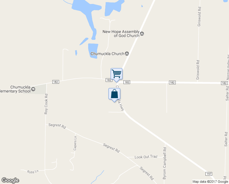 map of restaurants, bars, coffee shops, grocery stores, and more near 9367 Chumuckla Highway in Milton