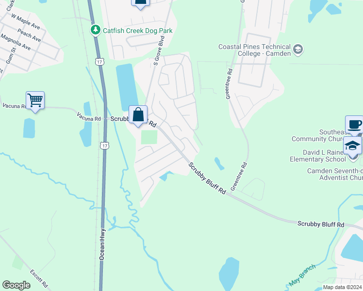map of restaurants, bars, coffee shops, grocery stores, and more near 130 Bark Street in Kingsland