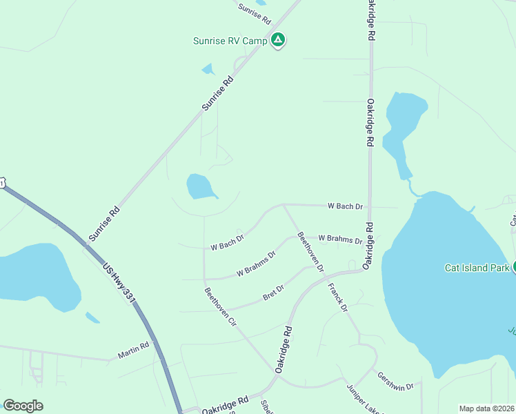 map of restaurants, bars, coffee shops, grocery stores, and more near 390 West Bach Drive in DeFuniak Springs