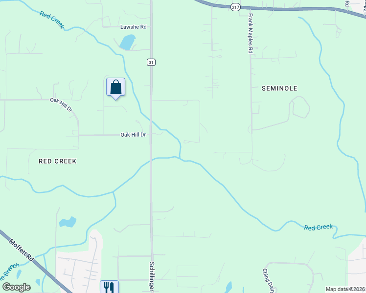 map of restaurants, bars, coffee shops, grocery stores, and more near 4245 Renee Road East in Semmes