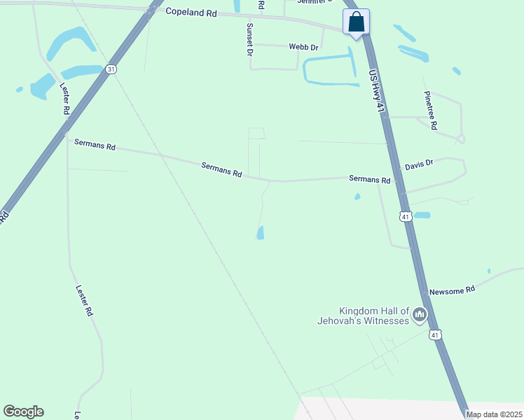 map of restaurants, bars, coffee shops, grocery stores, and more near 3499 13th Drive in Valdosta