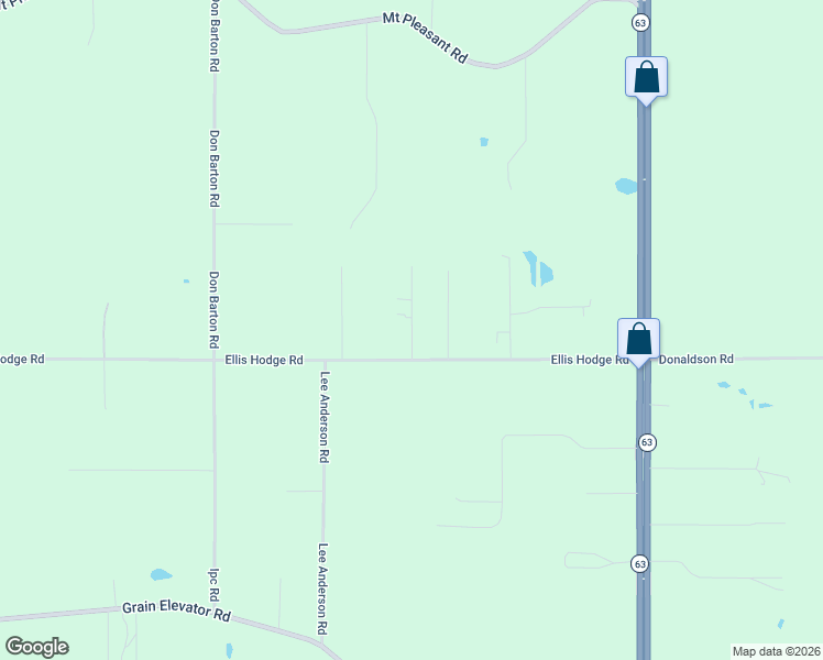 map of restaurants, bars, coffee shops, grocery stores, and more near 135 Lady Jo Road in Lucedale