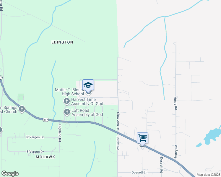 map of restaurants, bars, coffee shops, grocery stores, and more near 5450 Lott Road in Prichard