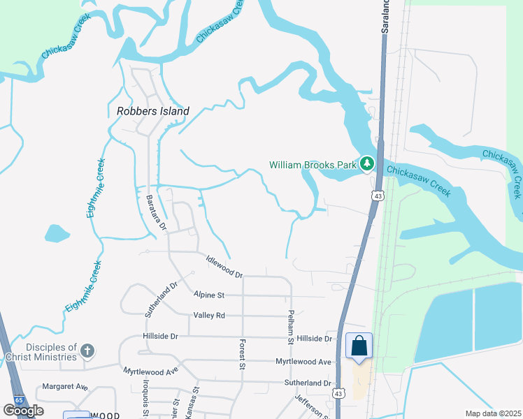 map of restaurants, bars, coffee shops, grocery stores, and more near in Mobile