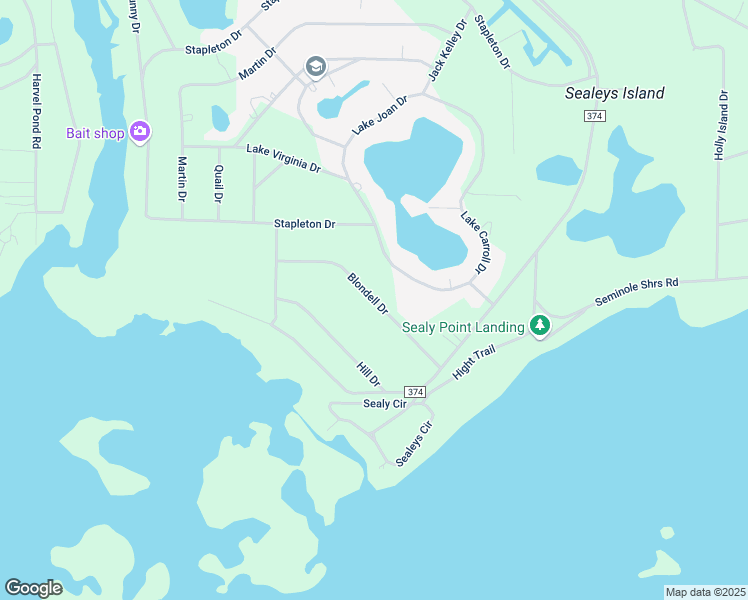 map of restaurants, bars, coffee shops, grocery stores, and more near Blondell Drive in Seminole County
