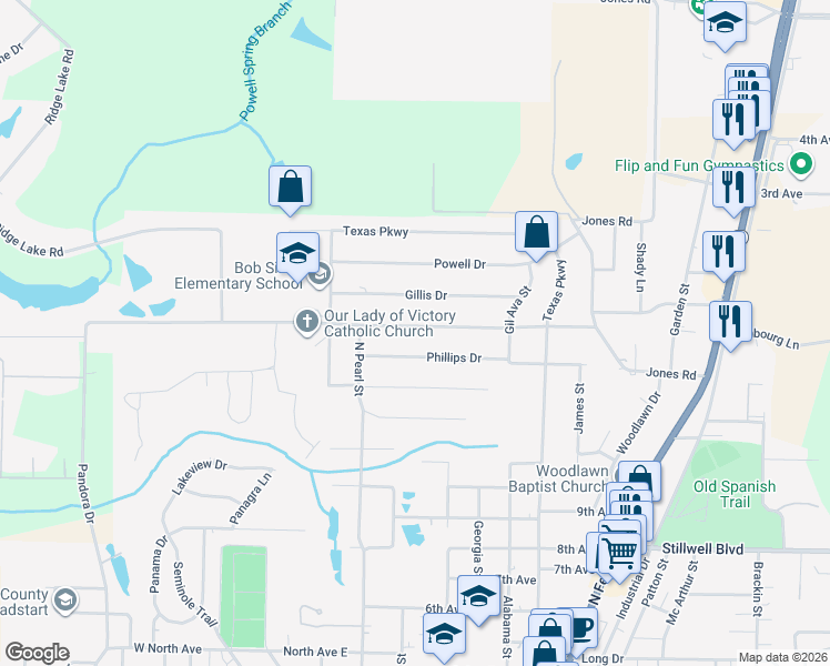 map of restaurants, bars, coffee shops, grocery stores, and more near 330 Adams Drive in Crestview