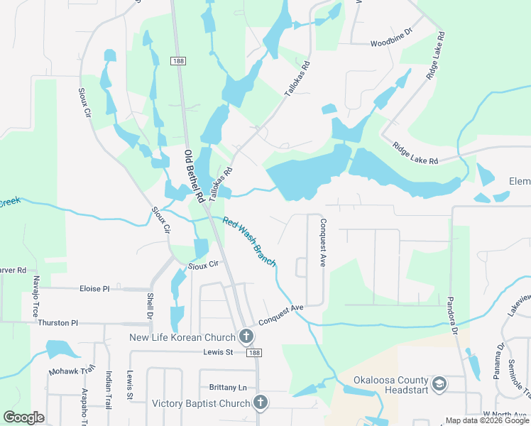 map of restaurants, bars, coffee shops, grocery stores, and more near 310 Sunesta Court in Crestview
