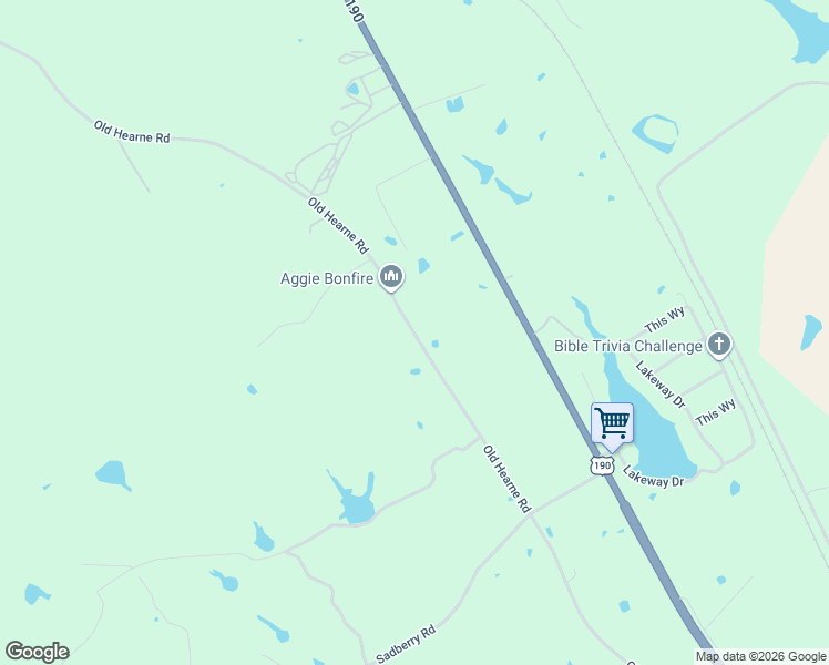 map of restaurants, bars, coffee shops, grocery stores, and more near Old Hearne Road in Bryan