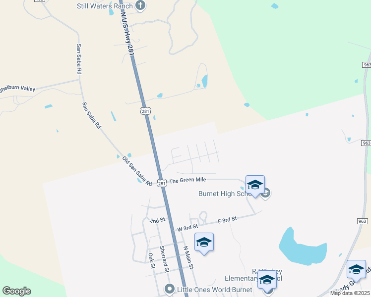 map of restaurants, bars, coffee shops, grocery stores, and more near 108 Gregory Cove in Burnet