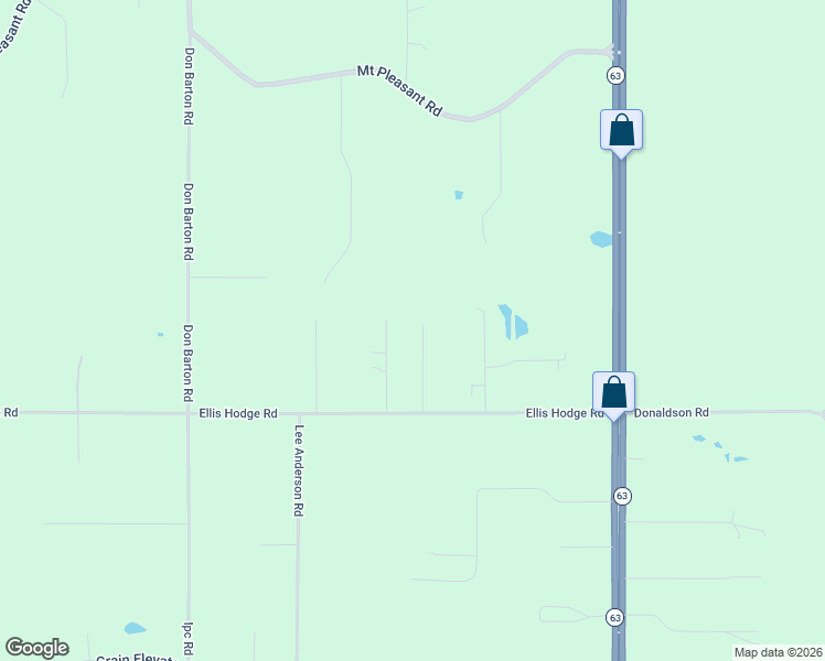 map of restaurants, bars, coffee shops, grocery stores, and more near 135 Lady Jo Road in Lucedale