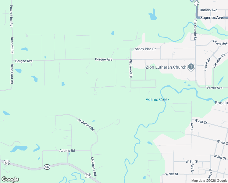 map of restaurants, bars, coffee shops, grocery stores, and more near 17806 Lane Road in Bogalusa
