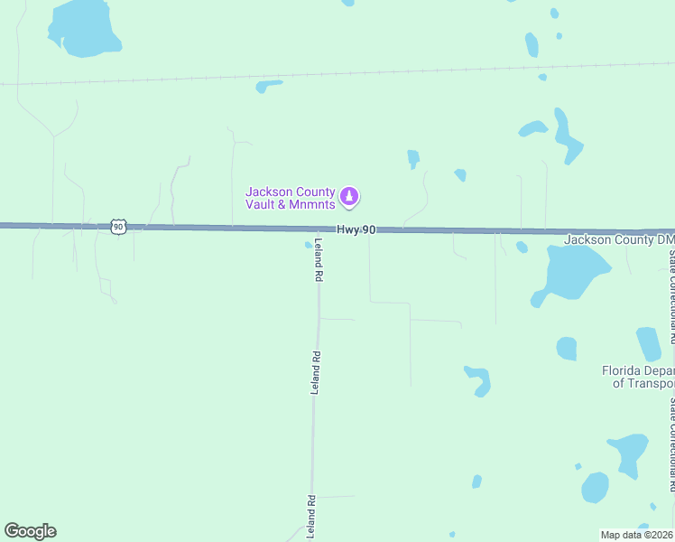 map of restaurants, bars, coffee shops, grocery stores, and more near 2976 Leland Road in Marianna