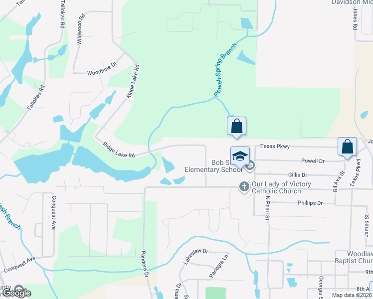 map of restaurants, bars, coffee shops, grocery stores, and more near 246 Ridge Lake Road in Crestview