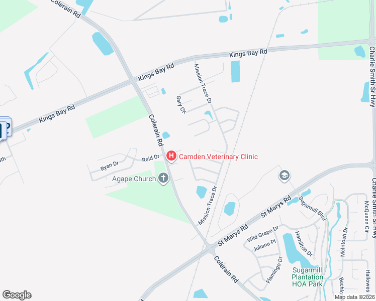 map of restaurants, bars, coffee shops, grocery stores, and more near 197 Julian Place in St. Marys