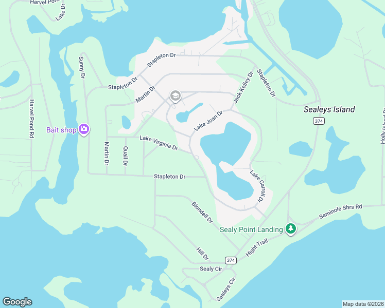 map of restaurants, bars, coffee shops, grocery stores, and more near Stapleton Drive in Seminole County