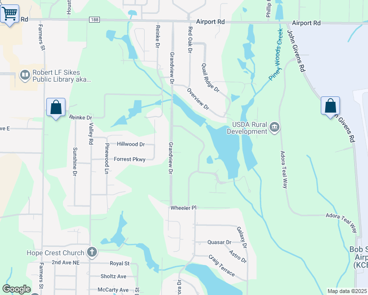 map of restaurants, bars, coffee shops, grocery stores, and more near 105 Cardinal Court in Crestview