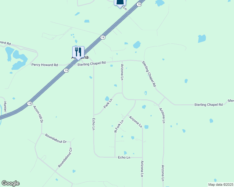 map of restaurants, bars, coffee shops, grocery stores, and more near 40 Park Lane in Huntsville