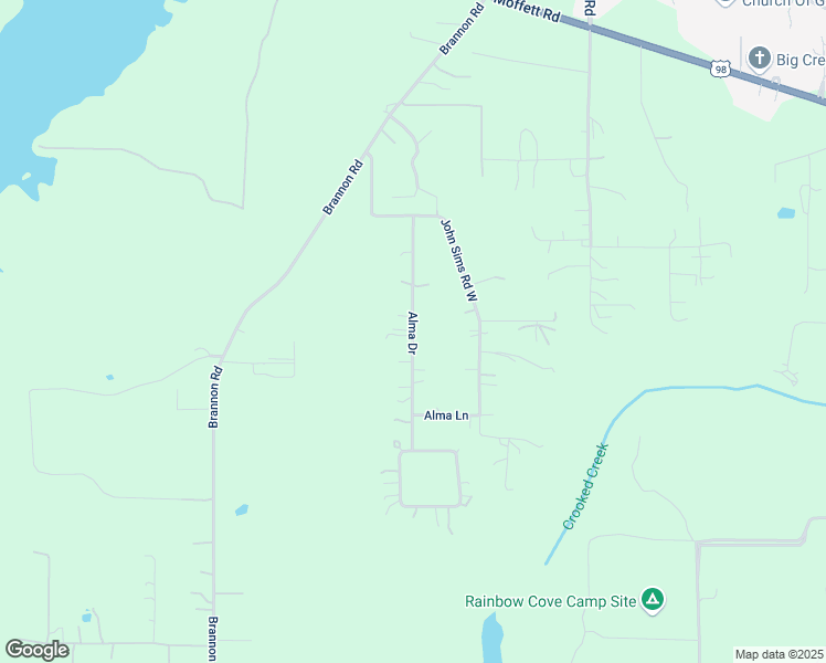 map of restaurants, bars, coffee shops, grocery stores, and more near 4553 Alma Drive in Wilmer