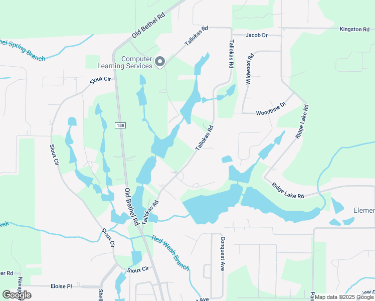 map of restaurants, bars, coffee shops, grocery stores, and more near 1111 Tallokas Road in Crestview