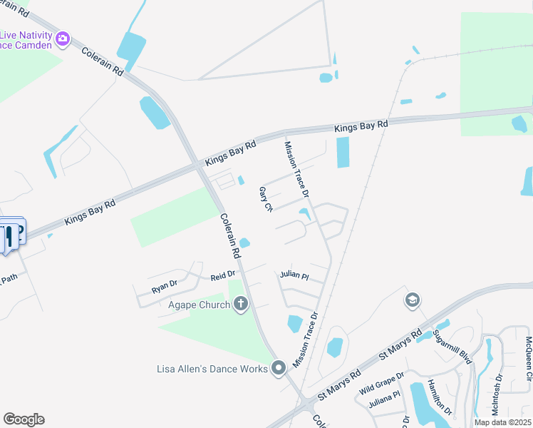 map of restaurants, bars, coffee shops, grocery stores, and more near 226 Gary Circle in St. Marys