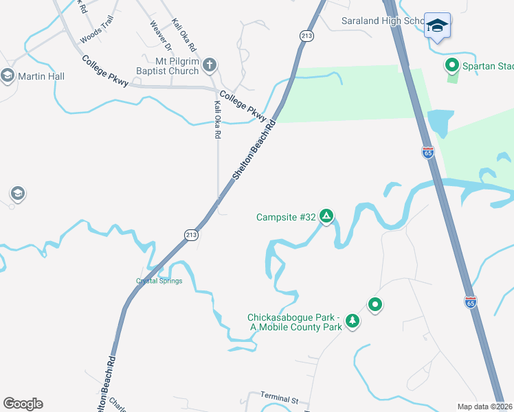 map of restaurants, bars, coffee shops, grocery stores, and more near Terminal Street in Prichard