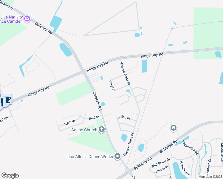 map of restaurants, bars, coffee shops, grocery stores, and more near 226 Gary Circle in St. Marys