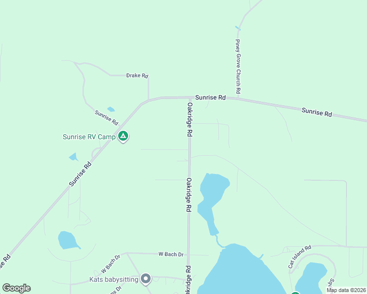 map of restaurants, bars, coffee shops, grocery stores, and more near 2765 Oakridge Road in DeFuniak Springs